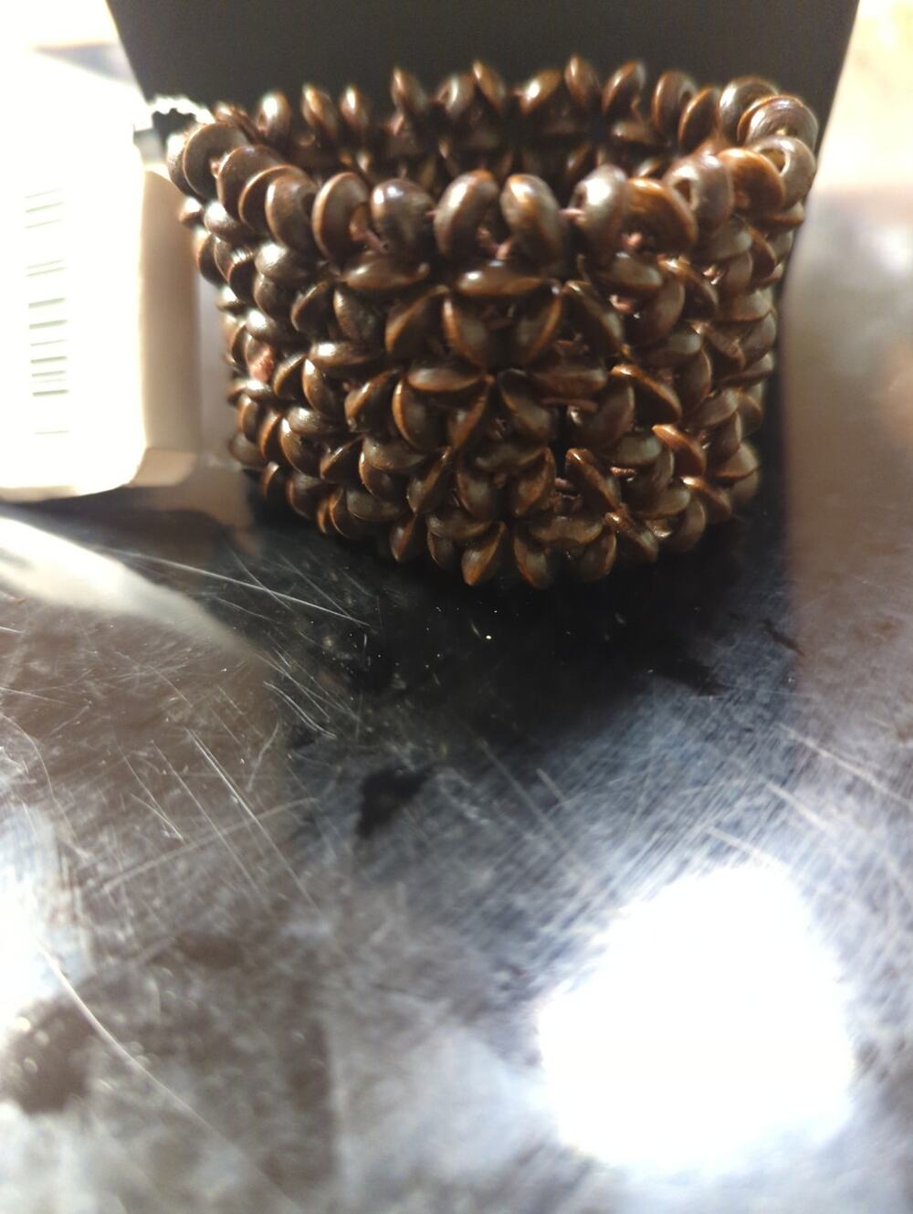 NT fashion Jewelry brown wooden bracelet stretch to your size